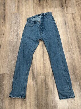 Y/Project Asymmetrical Double-Waistband "Paris's Best" Jeans